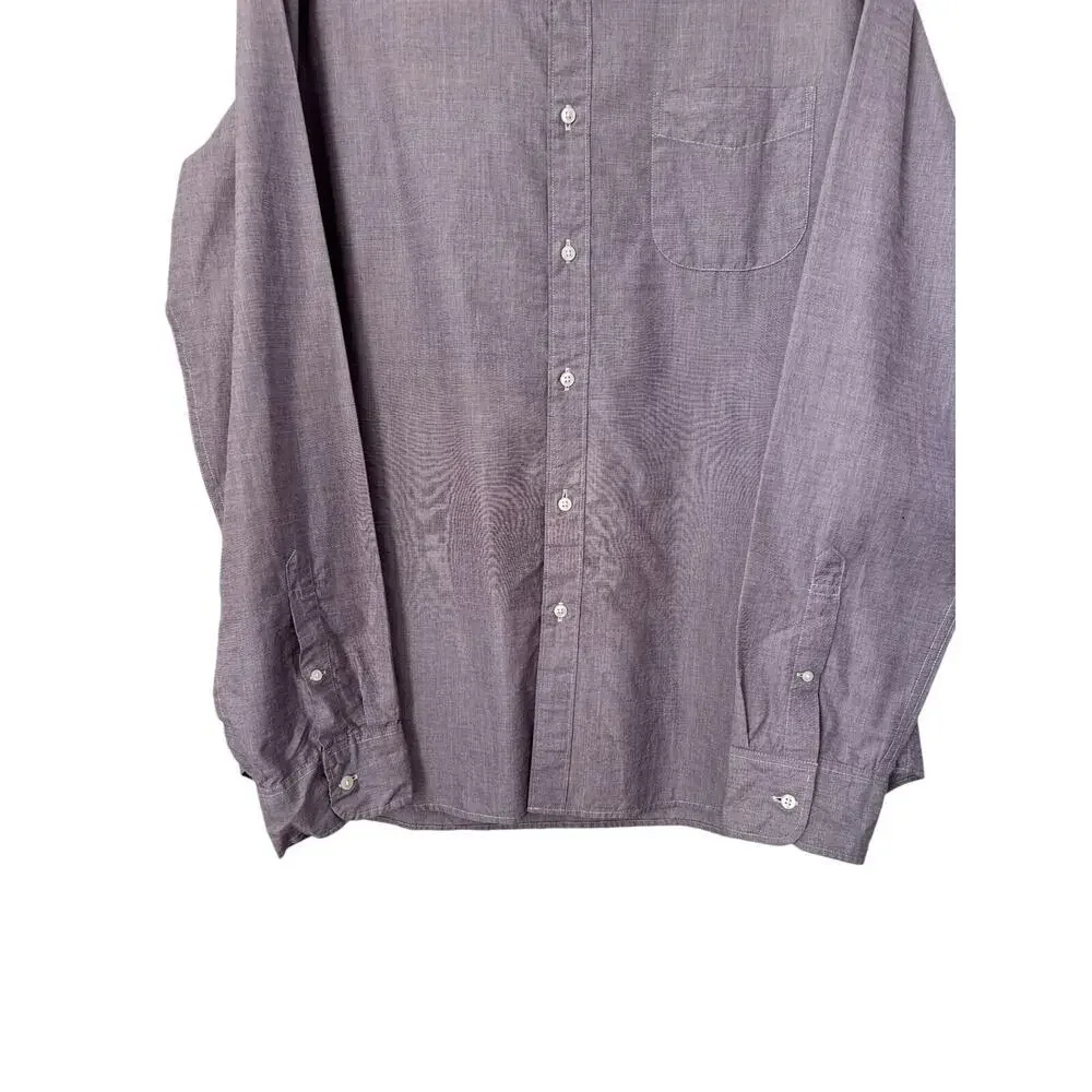 J Crew Shirt Mens XL Slim 100% Cotton Shirting Purple‎ Long Sleeve Button Down